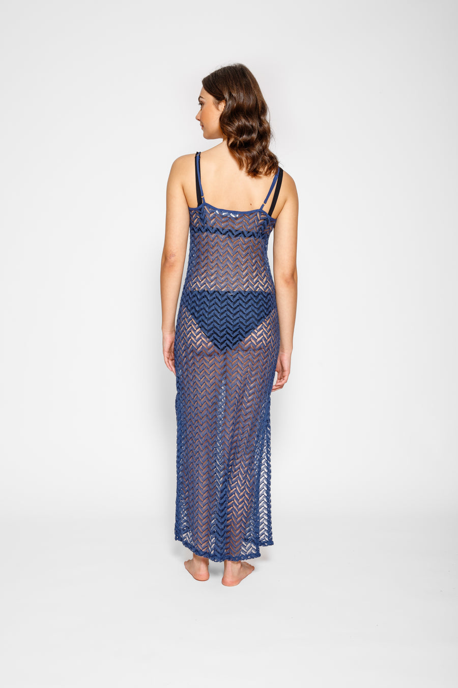 Robe cache-cœur de plage en crochet Zuma