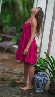 Miami Tiered Strappy Mini Dress