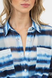 Robe chemise cache-cœur en filet Escape