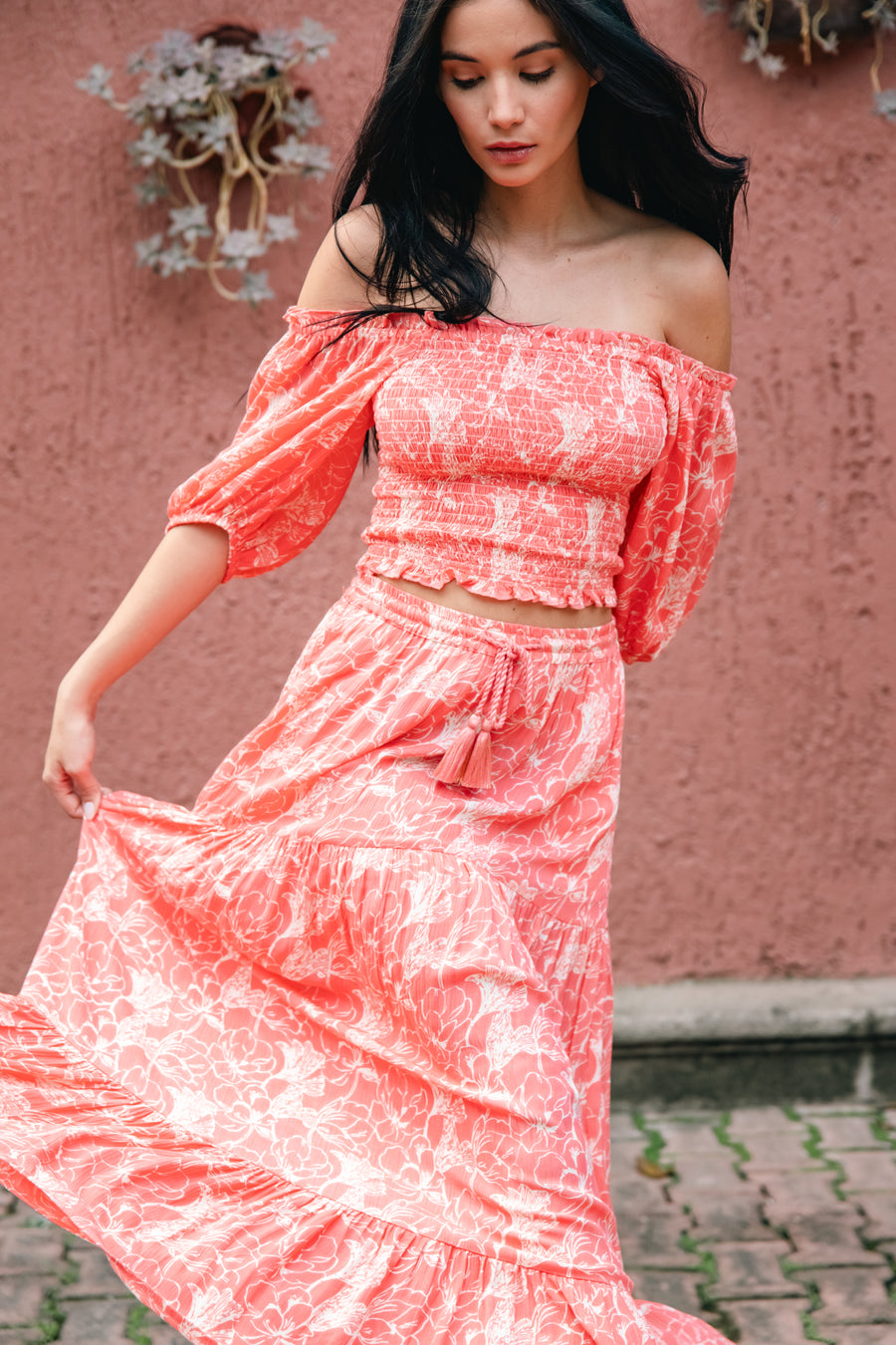 Ensemble Bloom en corail