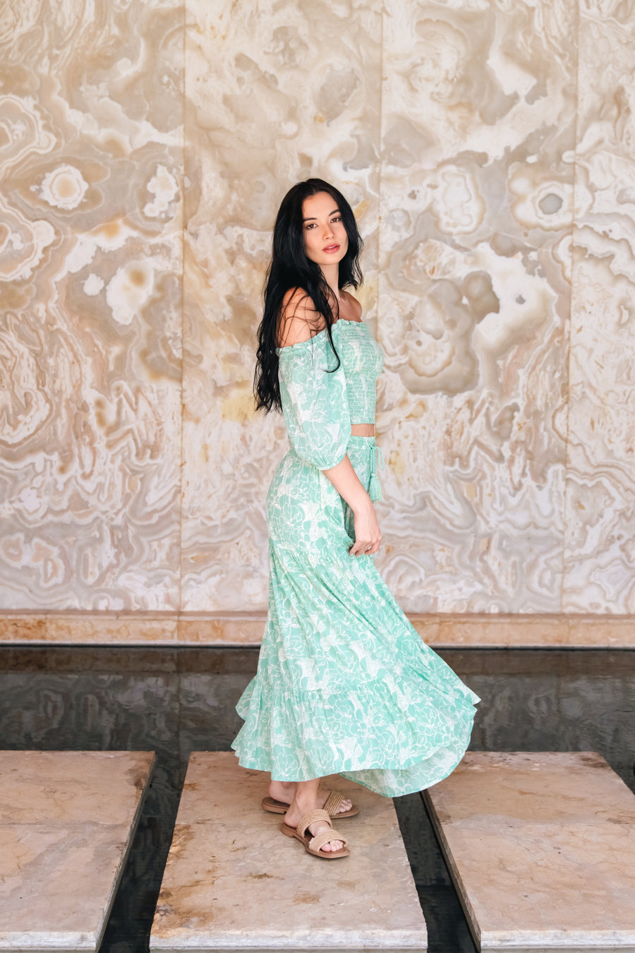 Ensemble Bloom en verre de mer