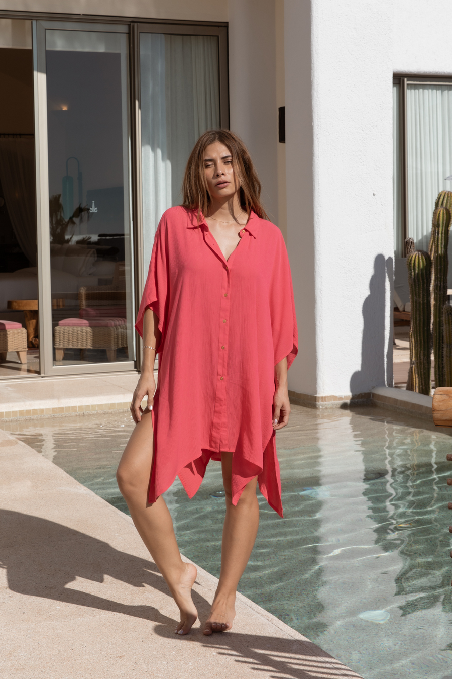 Robe grande chemise Miami