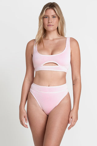 Bond-Eye Savannah Bikini Bottom Brief - White Neon Pink