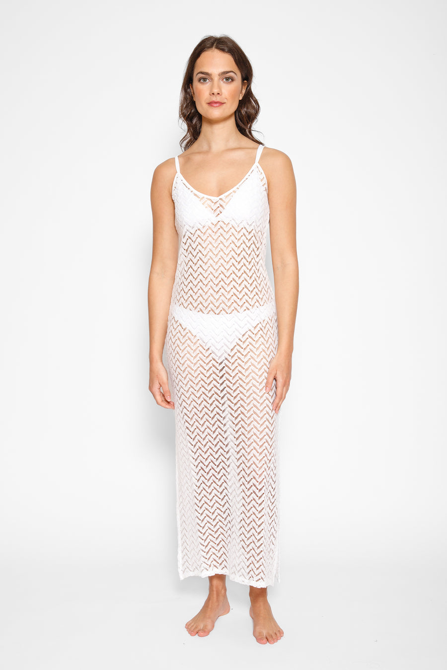 Zuma Crochet Beach Cover Up Slip Dress