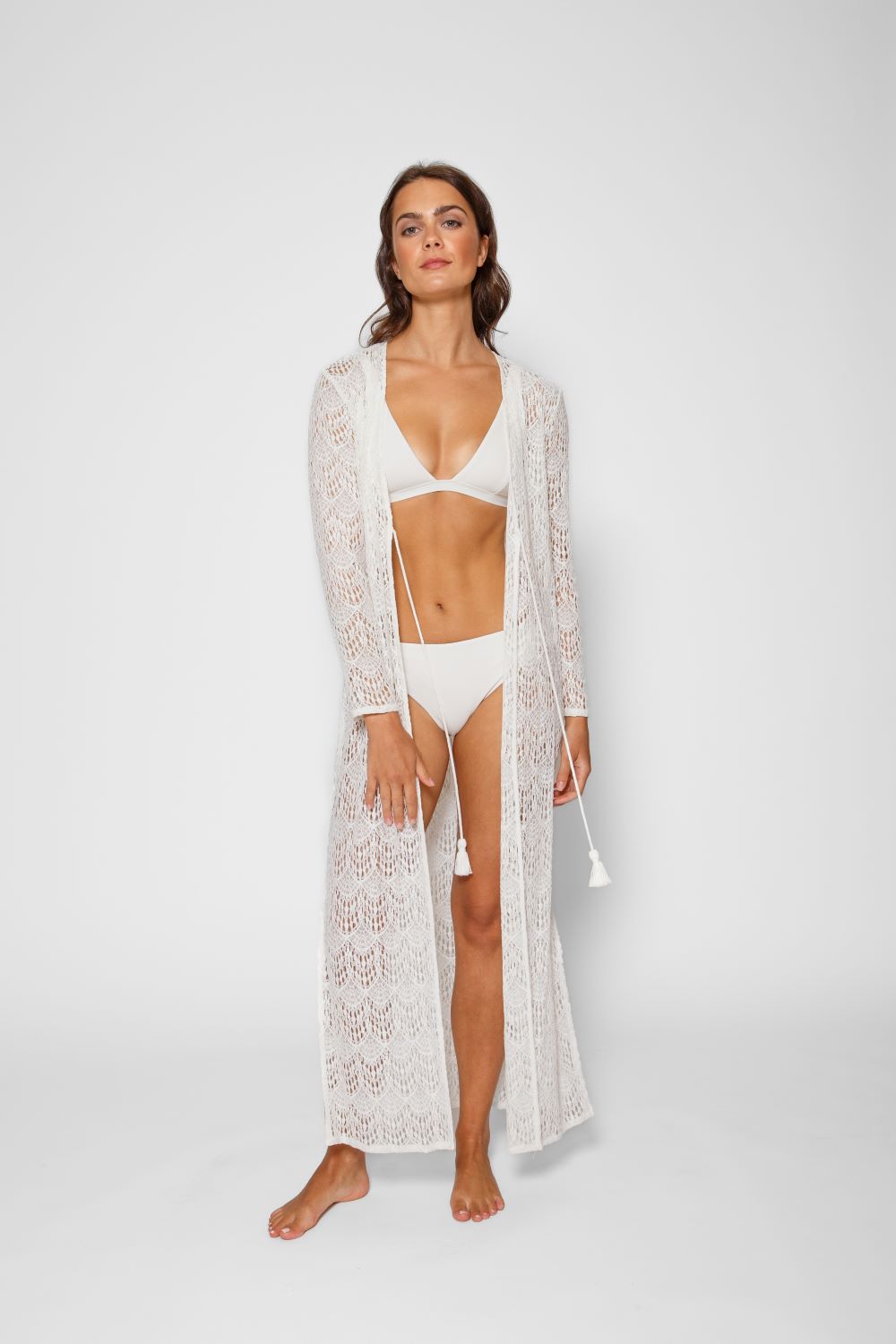 Flamenco Sheer Lace Crochet Beach Cover Up Cardigan – Koy Resort