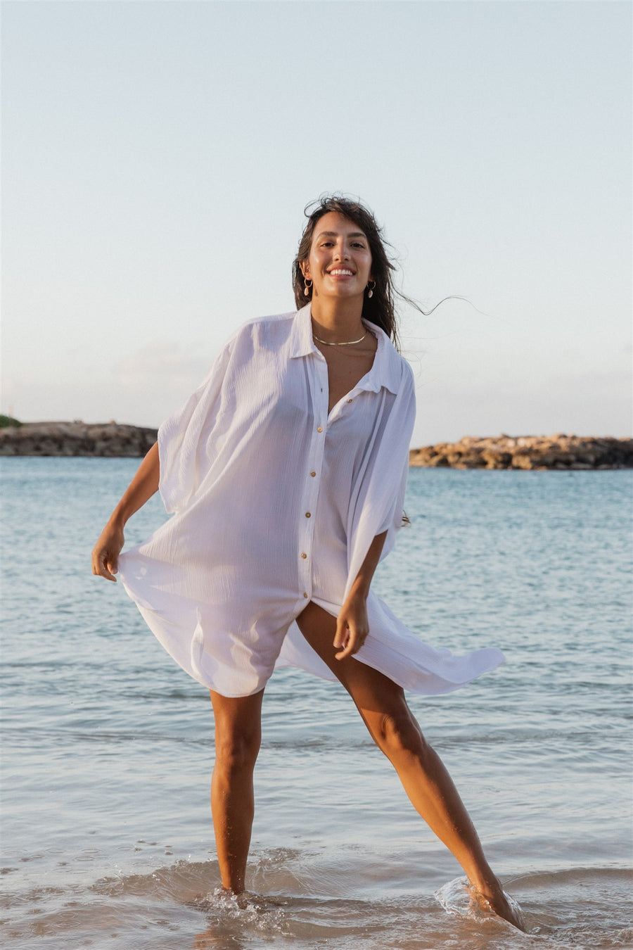 Miami Big Shirt Dress - Espresso / XS Miami Big Shirt Dress - Espresso / XS