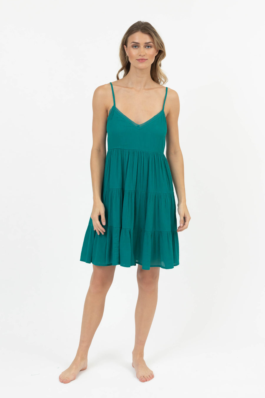 Miami Tiered Strappy Mini Dress