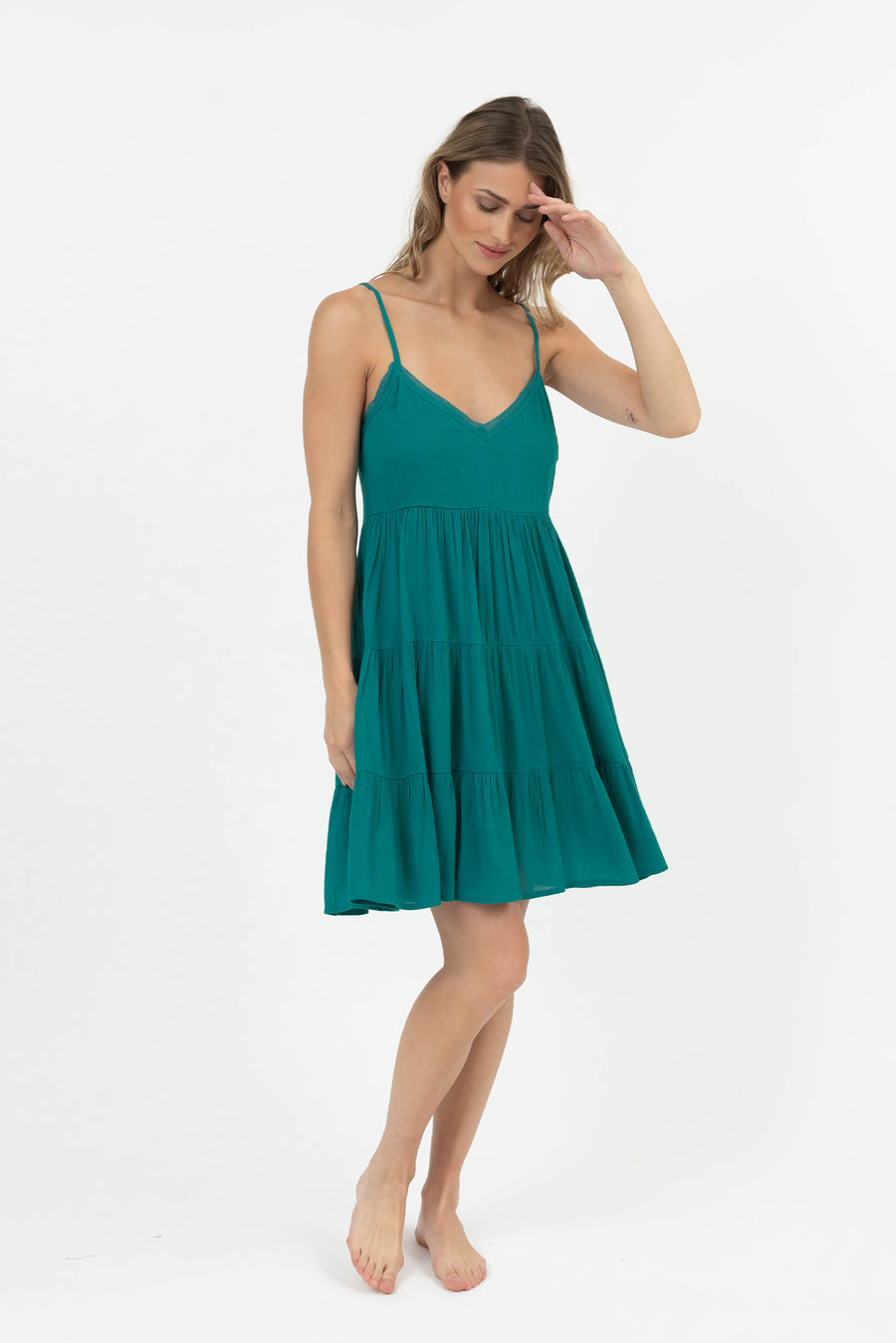 Miami Tiered Strappy Mini Dress