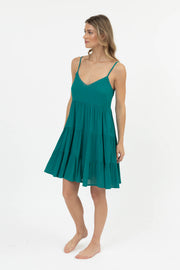 Miami Tiered Strappy Mini Dress