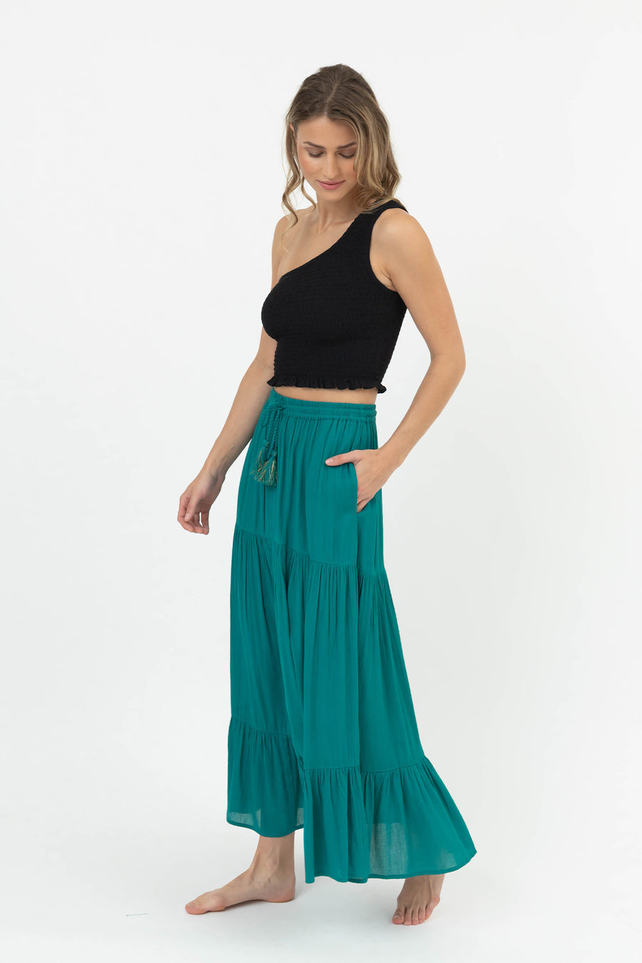 Miami Tiered Boho Maxi Skirt
