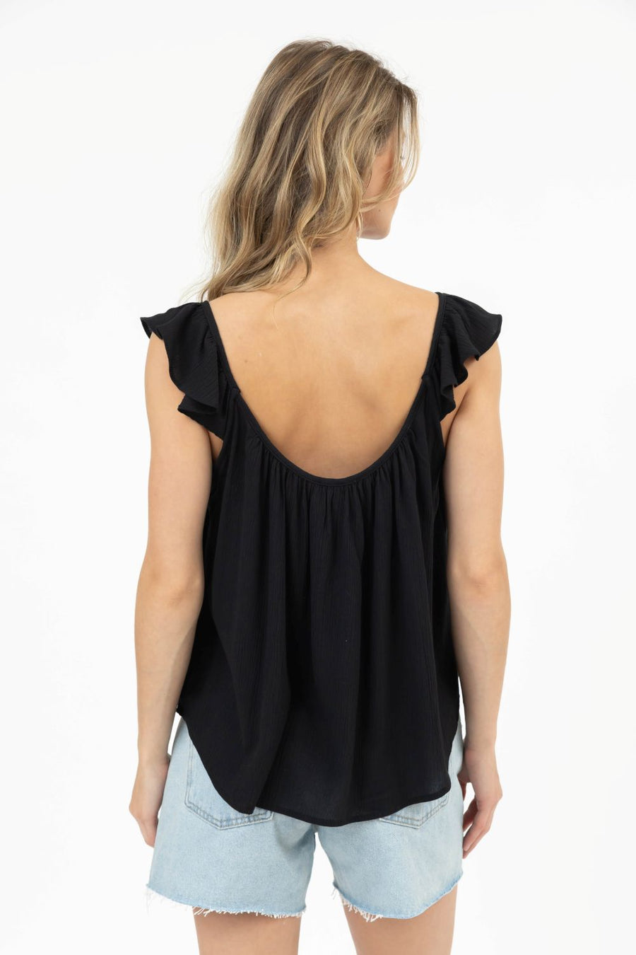 Miami Ruffle Strap Tank