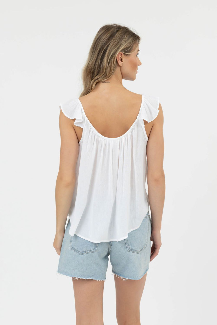 Miami Ruffle Strap Tank