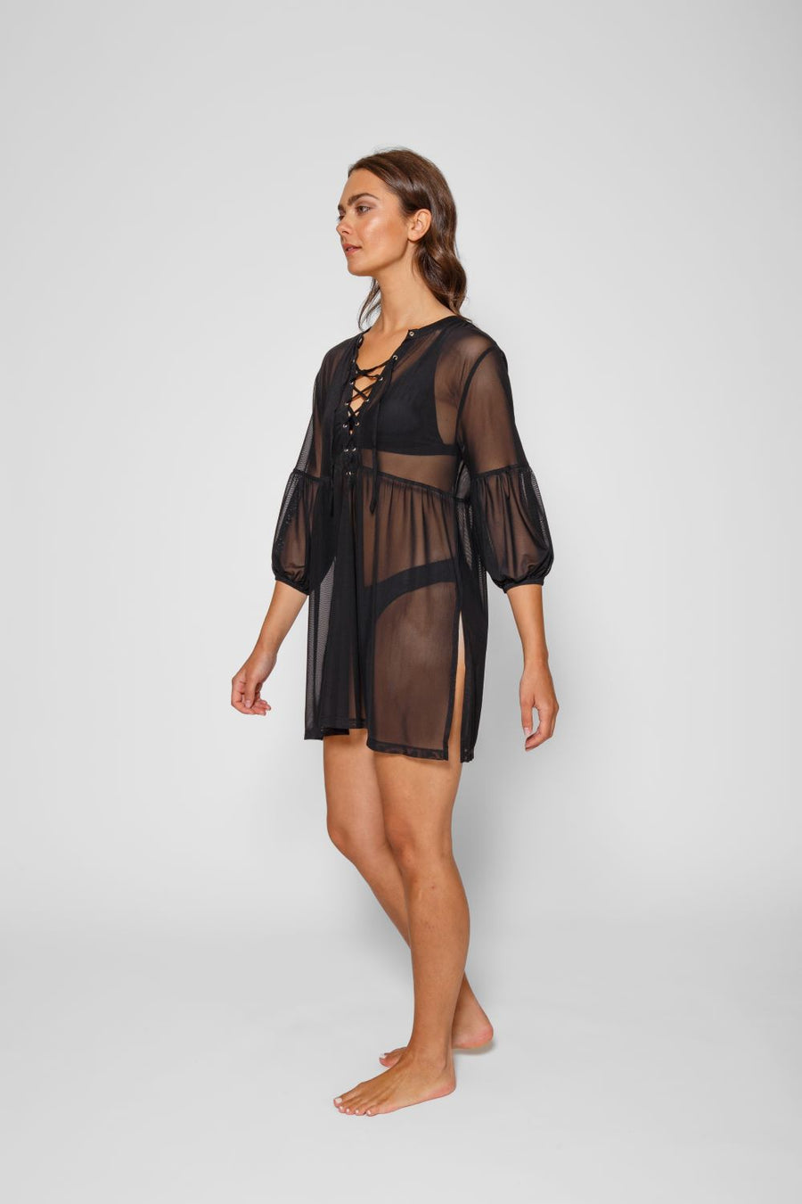 Escape Mesh Lace Front Dress