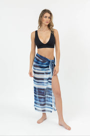 Escape Mesh Printed Sarong Cover Up