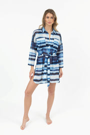 Escape Mesh Cover Up Shirt Dress