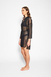 Escape Mesh Cover Up Shirt Dress