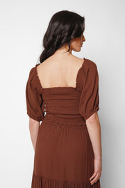 Miami Boho Smocked Crop Top