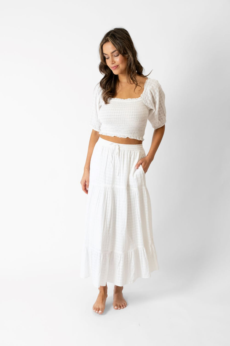 Riviera Boho Tiered Maxi Skirt