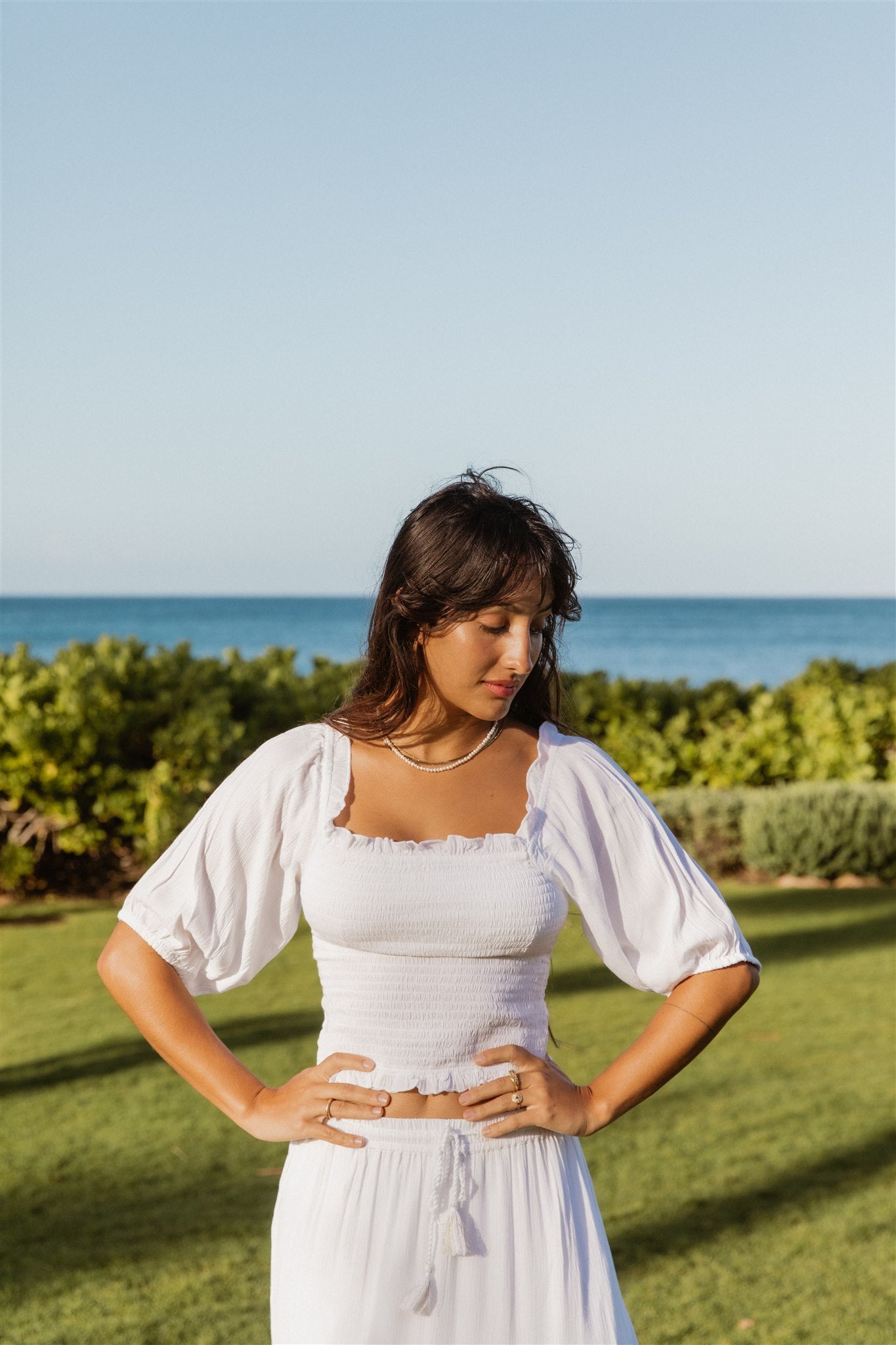 Miami Boho Smocked Crop Top