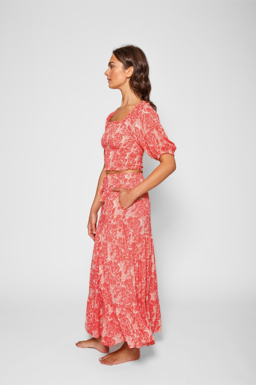 Haut court à smocks Bloom