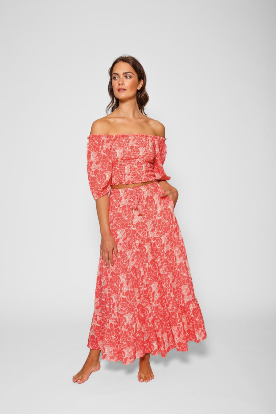 Haut court à smocks Bloom