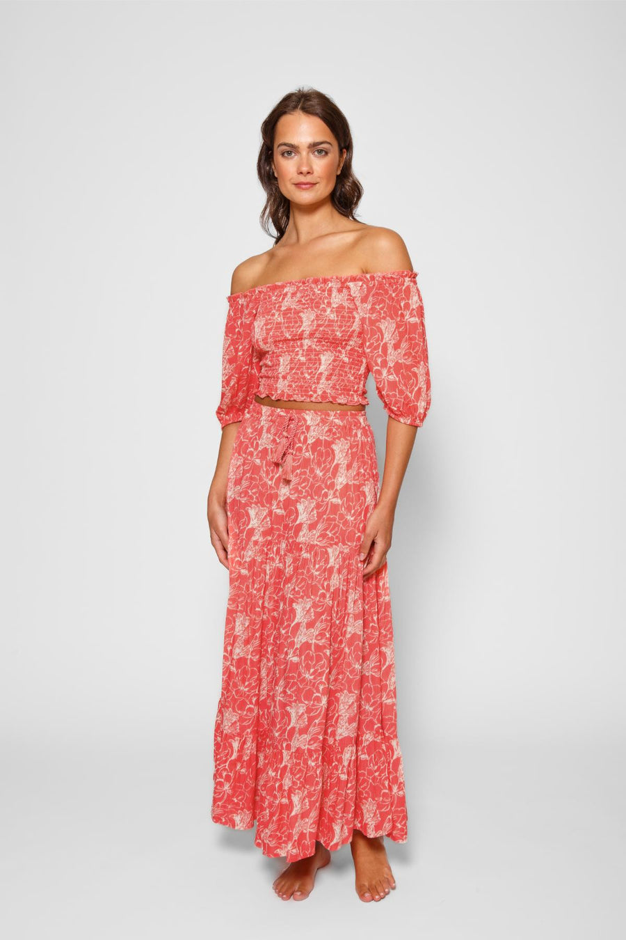 Haut court à smocks Bloom