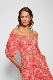 Haut court à smocks Bloom