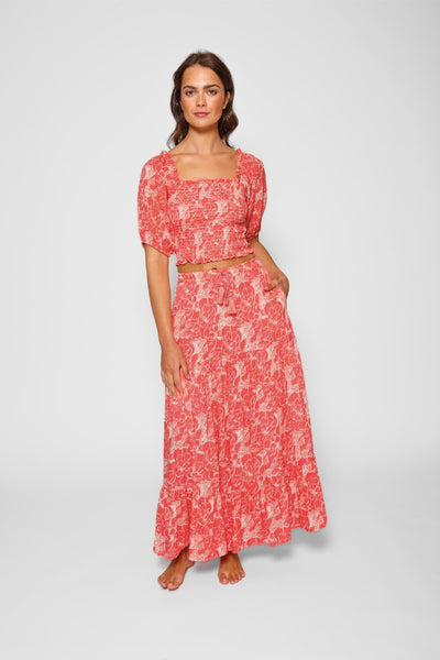 Bloom Smocked Crop Top