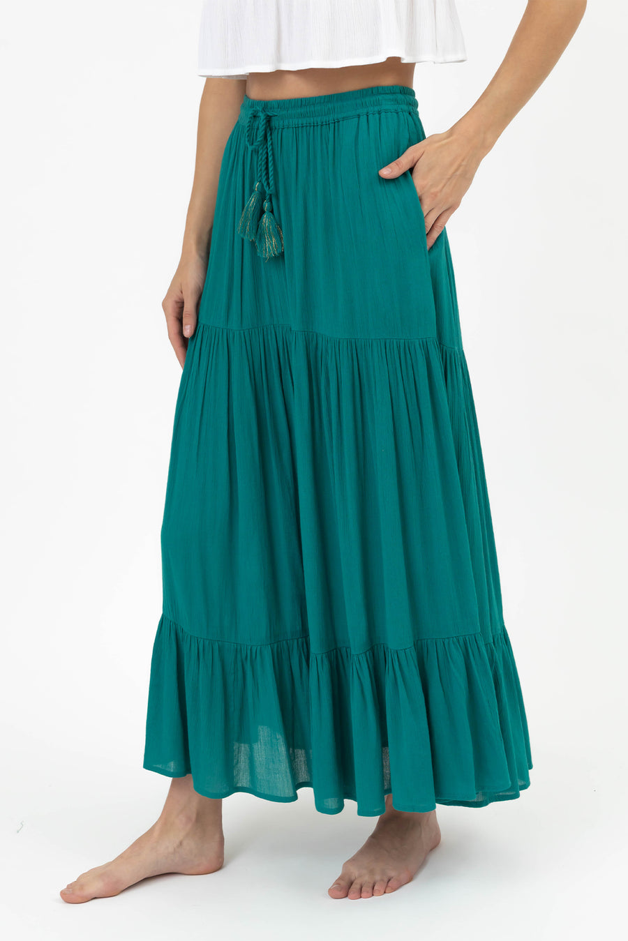 Miami Tiered Boho Maxi Skirt