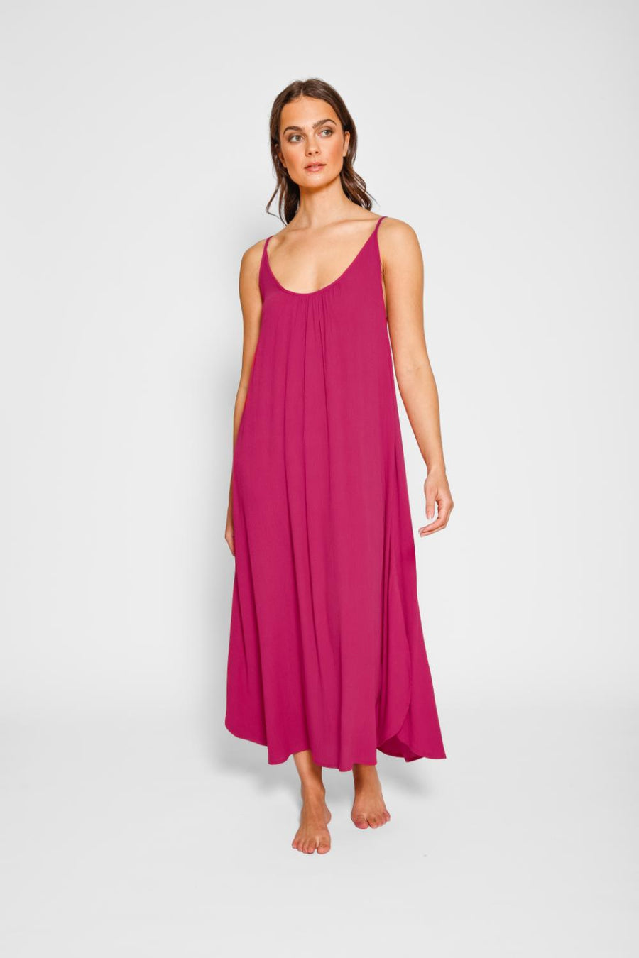 Miami Side Slit Strappy Midi Dress