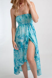 Aquarelle Tie Dye Convertible Bandeau Dress