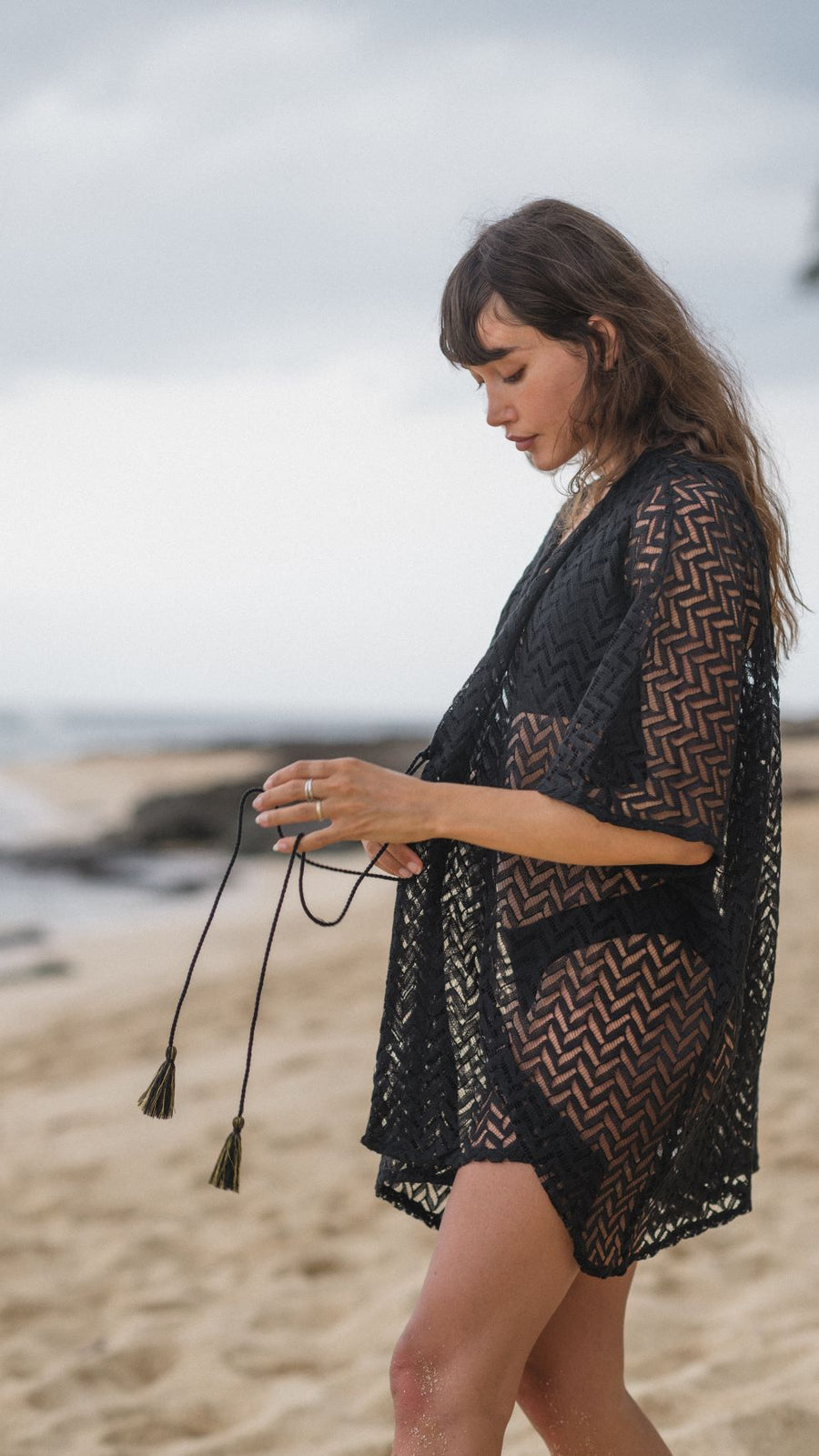 Kimono de plage au crochet Zuma