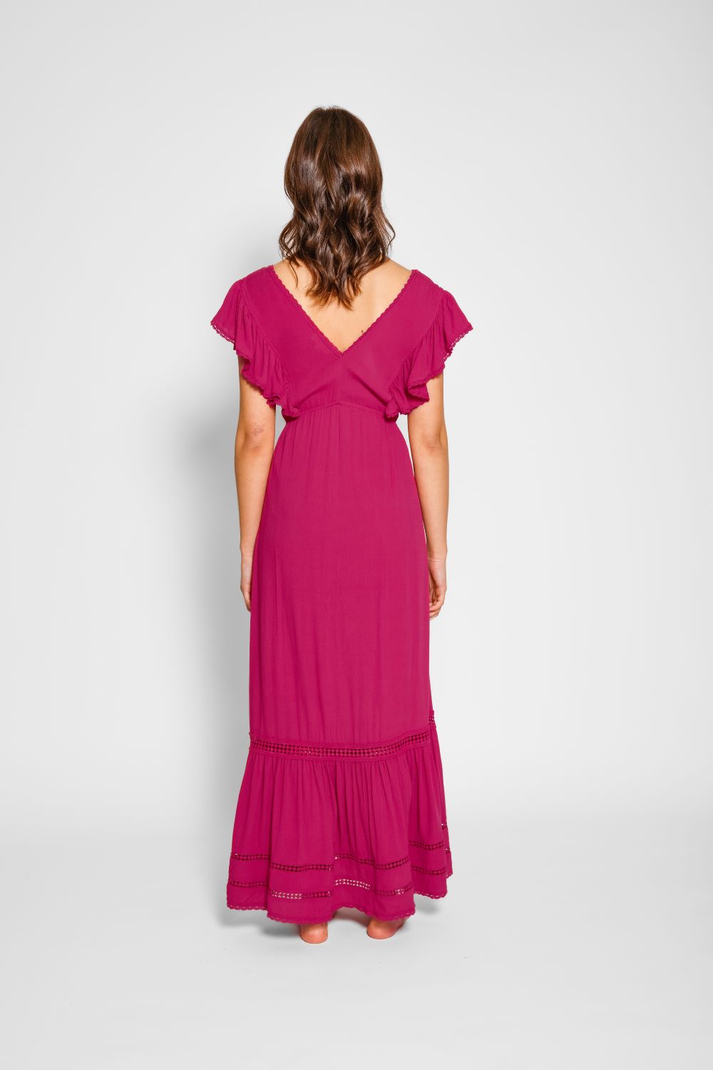 Miami Luxe Ruffle Sleeve Maxi Dress | Koy Resort | Cruise