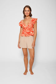 Valencia Frill V-Neck Top