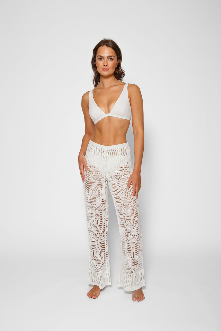 Santorini Crochet Pants