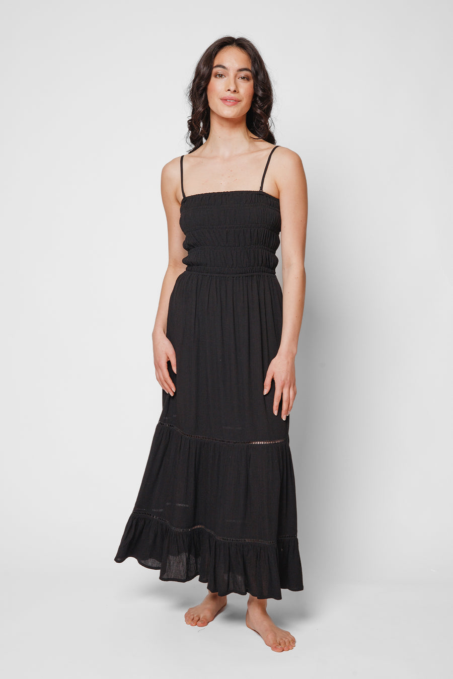 Miami Luxe Smocked Tiered Dress