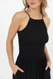 Miami Luxe High Neck Midi Dress