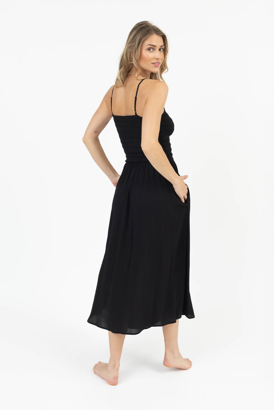 Miami Luxe High Neck Midi Dress