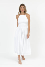 Miami Luxe High Neck Midi Dress