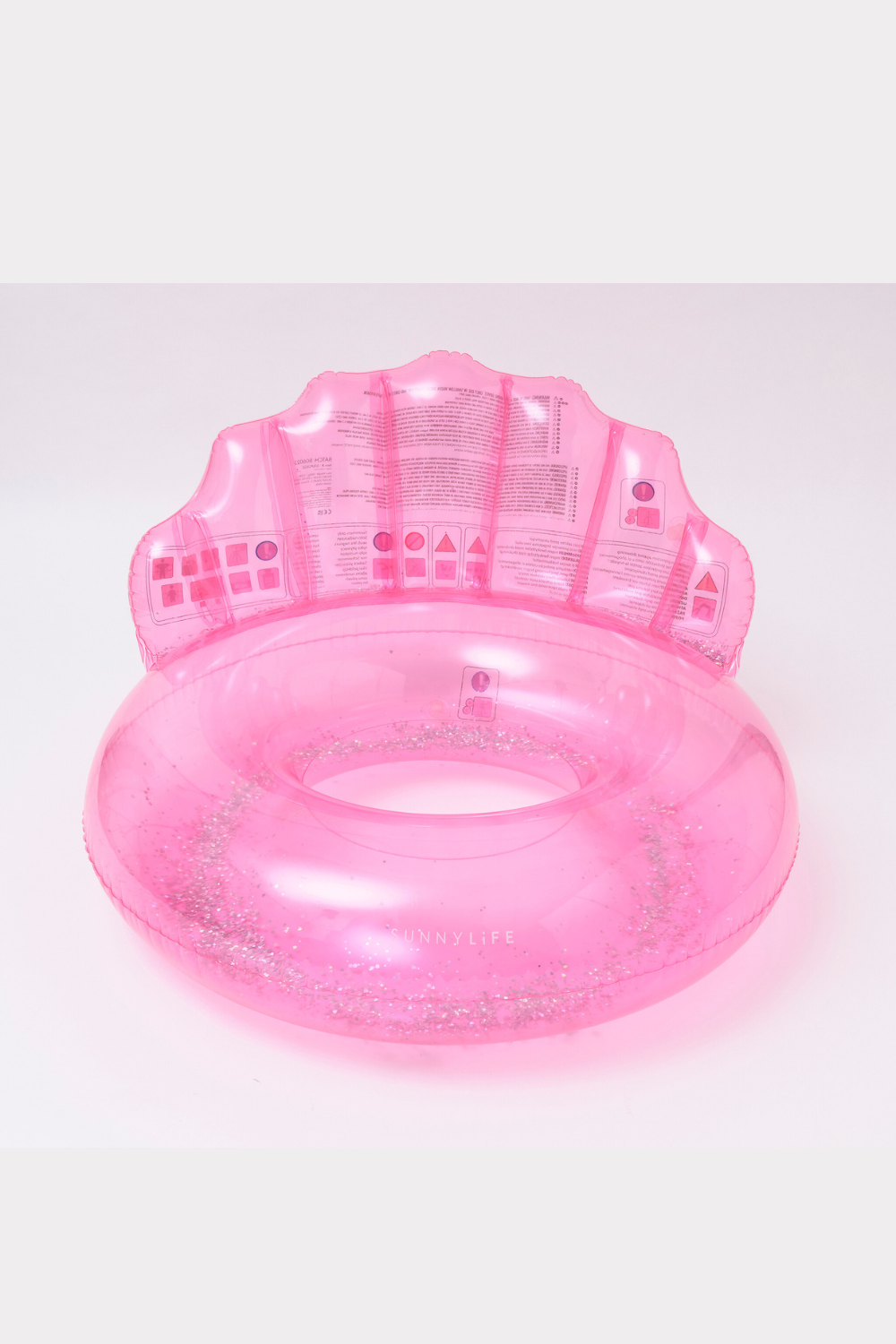Sunnylife Luxe Round Shell Pool Ring - Bubblegum Pink