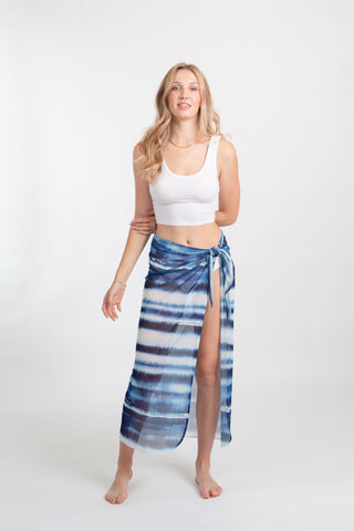 Escape Mesh Printed Sarong Cover Up