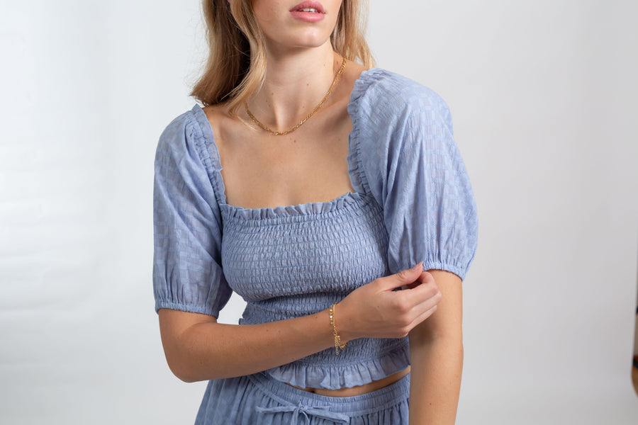 Riviera Smock Boho Crop Top