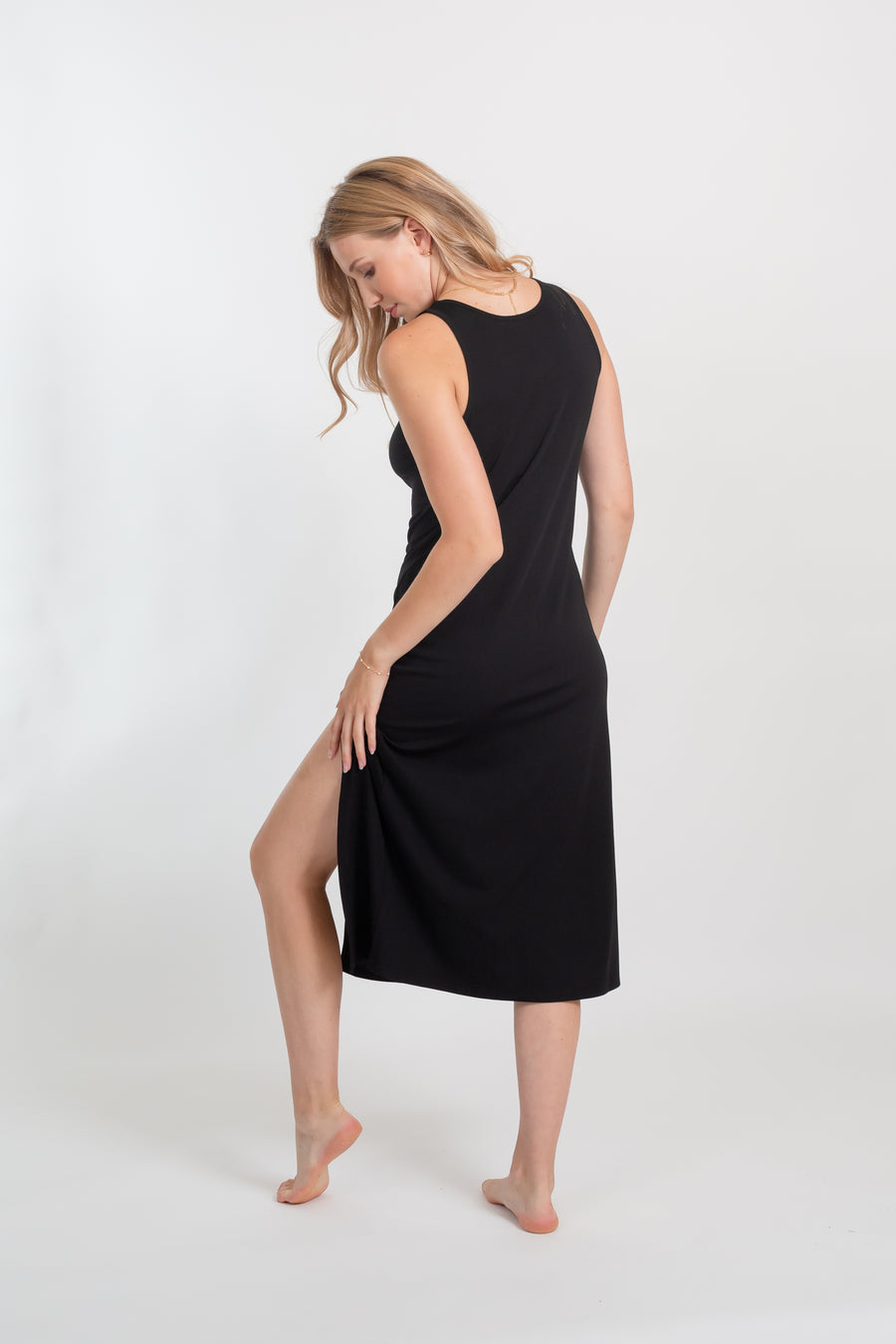 Robe midi asymétrique en tricot Escape