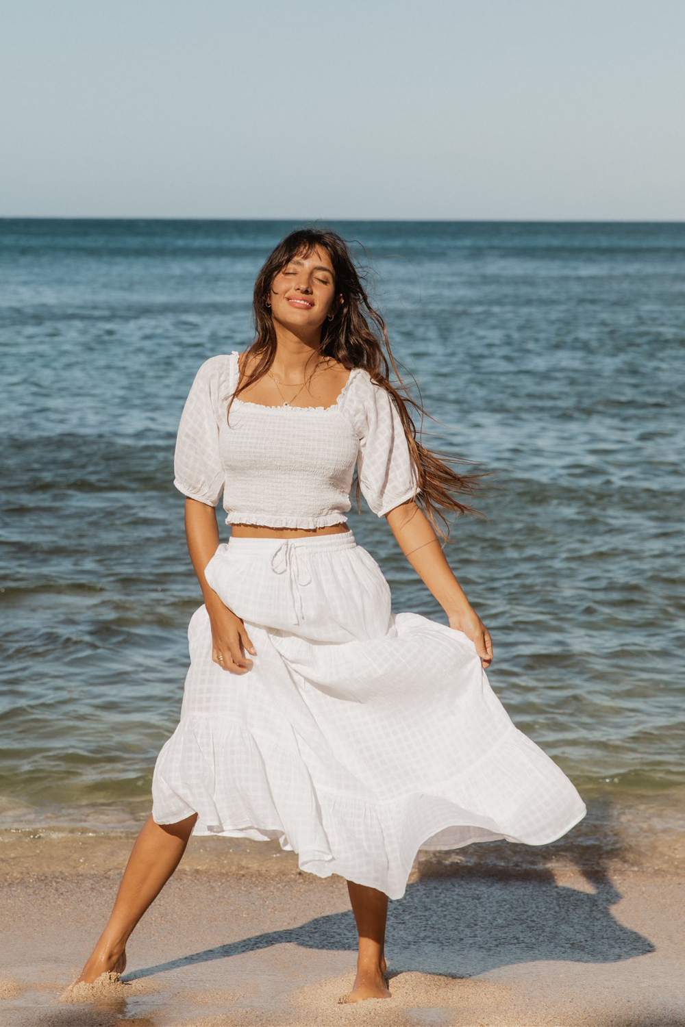 Riviera Smock Boho Crop Top