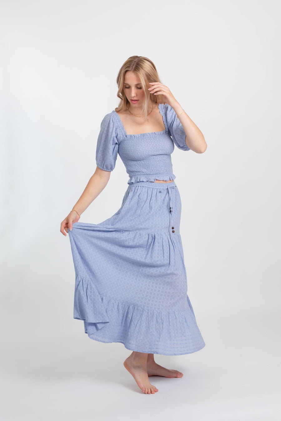 Riviera Boho Tiered Maxi Skirt